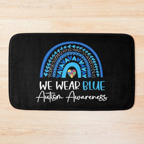 Item preview, In April We Wear Blue for Autism Awareness Rainbow Puzzle designed and sold by HaaChris-Artis.