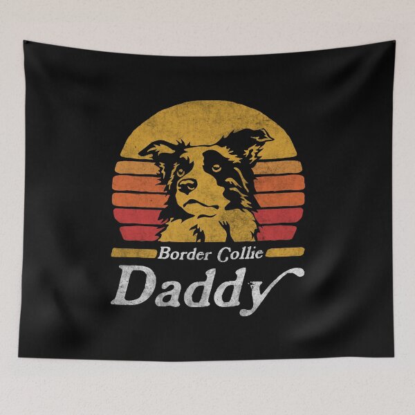 Item preview, Retro Vintage Border Collie Daddy designed and sold by More Cute Dogs.