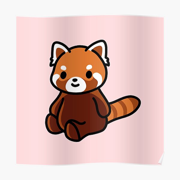 Red Panda Poster For Sale By Littlemandyart Redbubble