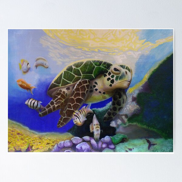 Item preview, Different Sea Turtle Cruising the Ocean floor  designed and sold by TJHstudio.