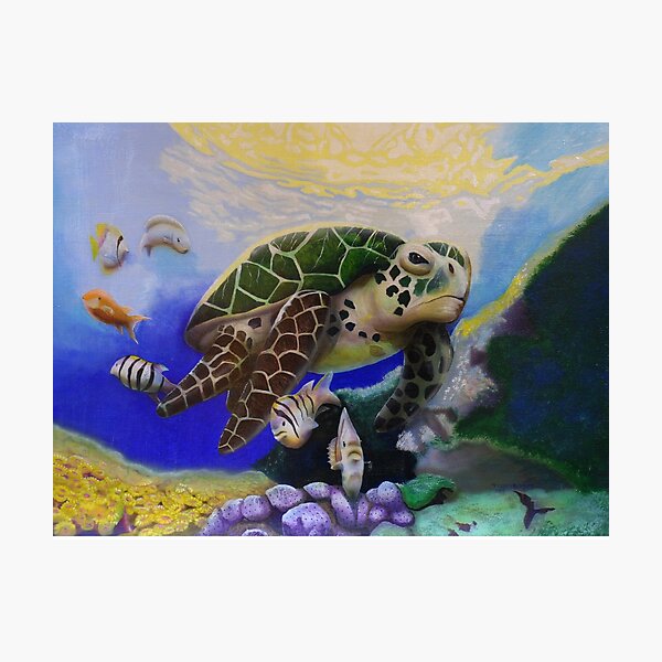 Item preview, Different Sea Turtle Cruising the Ocean floor  designed and sold by TJHstudio.