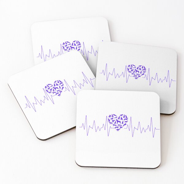 Item preview, Purple dog heartbeat line. designed and sold by Doggymadness.