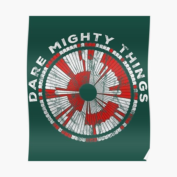 "Dare Mighty Things Perseverance Mars Rover Parachute Code" Poster for