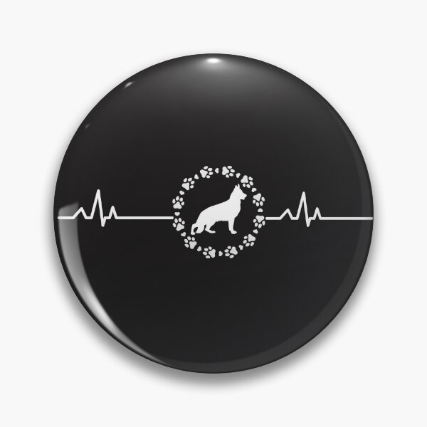 Item preview, A german shepherd dog heartbeat line design. designed and sold by Doggymadness.