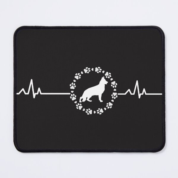 Item preview, A german shepherd dog heartbeat line design. designed and sold by Doggymadness.