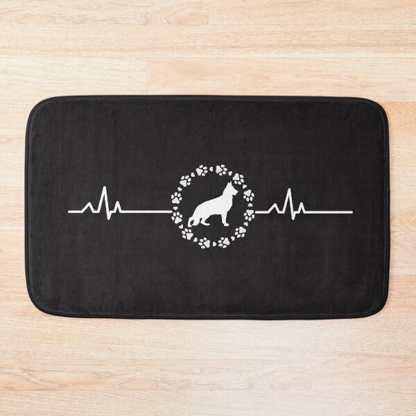 Item preview, A german shepherd dog heartbeat line design. designed and sold by Doggymadness.