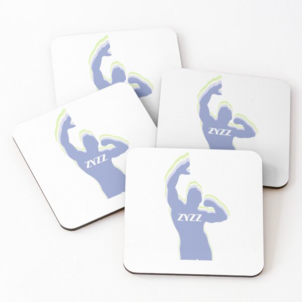 Artikelvorschau, Zyzz Pose Bunte geschichtete Silhouette Blau entworfen und verkauft von designsbyted.