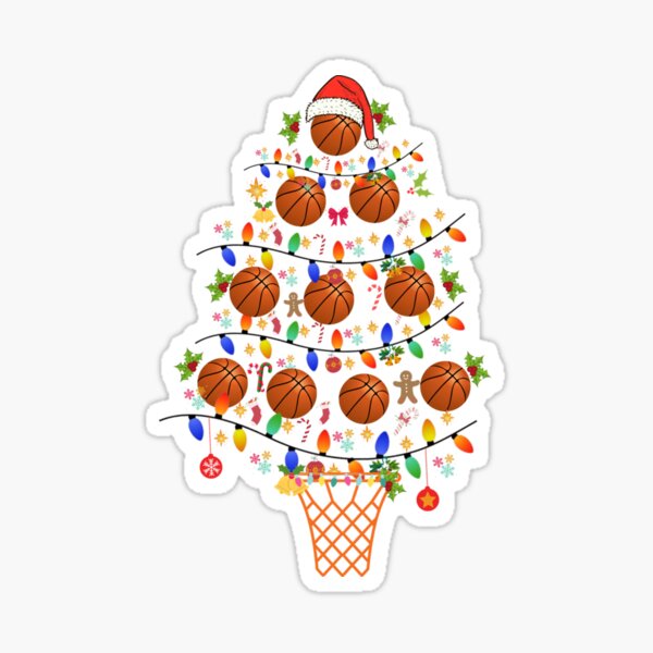 "Christmas Basketball Tree Sparks For Basketball Lovers Fans Players