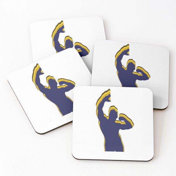 Artikelvorschau, Zyzz Pose bunte geschichtete Silhouette Navy entworfen und verkauft von designsbyted.