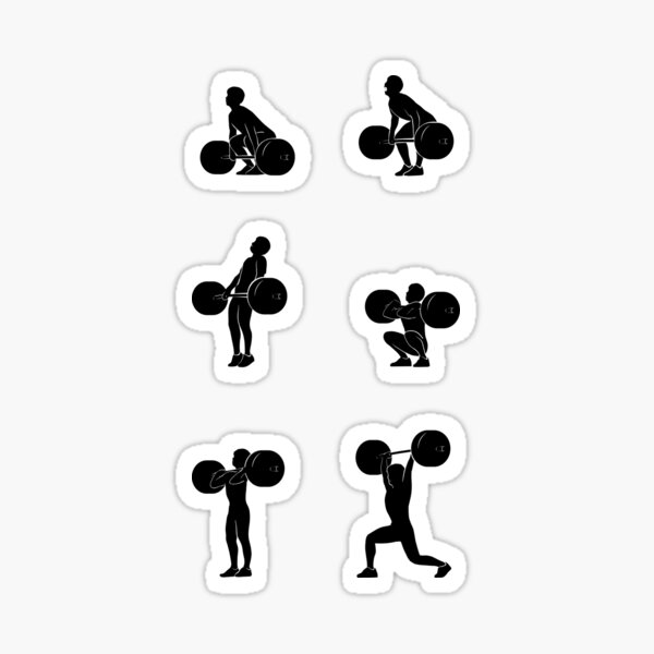 Nettoyer et Jerk Steps - Vertical Sticker