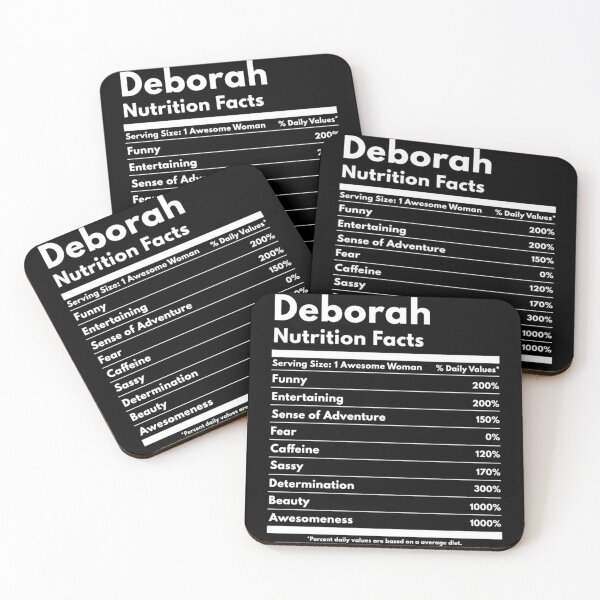Item preview, Deborah Nutrition Facts Personalized Name Deborah designed and sold by ChikoYame.