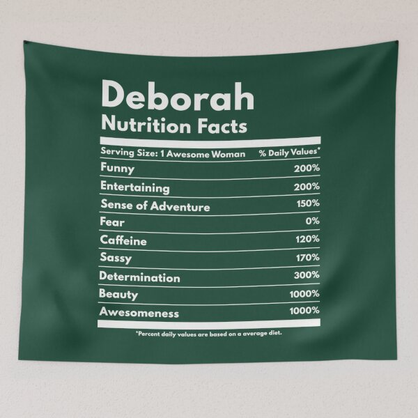 Item preview, Deborah Nutrition Facts Personalized Name Deborah designed and sold by ChikoYame.