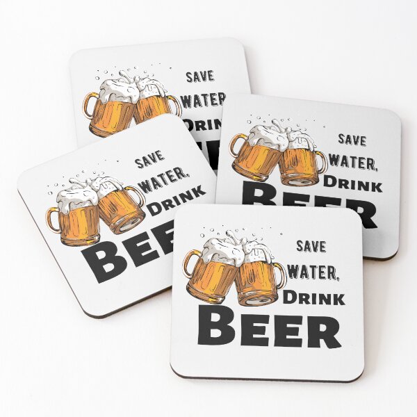 Artikelvorschau, Save Water Drink Beer - Schwarze Tinte entworfen und verkauft von theakrobats.