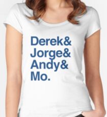 The Core Four - Yankees - Helvetica List Women's Fitted Scoop T-Shirt