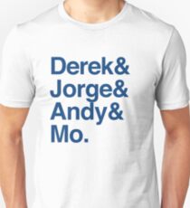 The Core Four - Yankees - Helvetica List Unisex T-Shirt