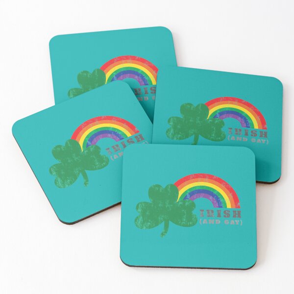 Item preview, Irish and Gay Clover Rainbow St Patricks Day Vintage Inspired Design Long Sleeve  designed and sold by JennyeaSon.