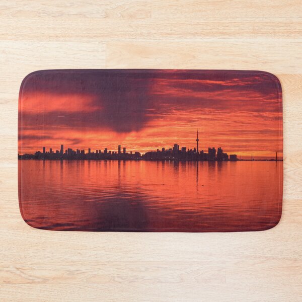 Item preview, Shadows of Clouds - Resplendent Sunup Behind Toronto Distinctive Skyline designed and sold by Georgia Mizuleva.