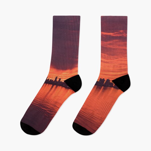 Item preview, Shadows of Clouds - Resplendent Sunup Behind Toronto Distinctive Skyline designed and sold by Georgia Mizuleva.