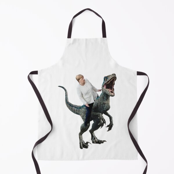 Item preview, Angela Merkel riding a velociraptor designed and sold by LiLacBoutiquet.
