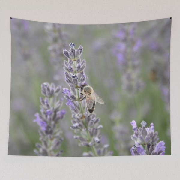 Item preview, Honeybee On Lavender Close Up Photography designed and sold by taiche.