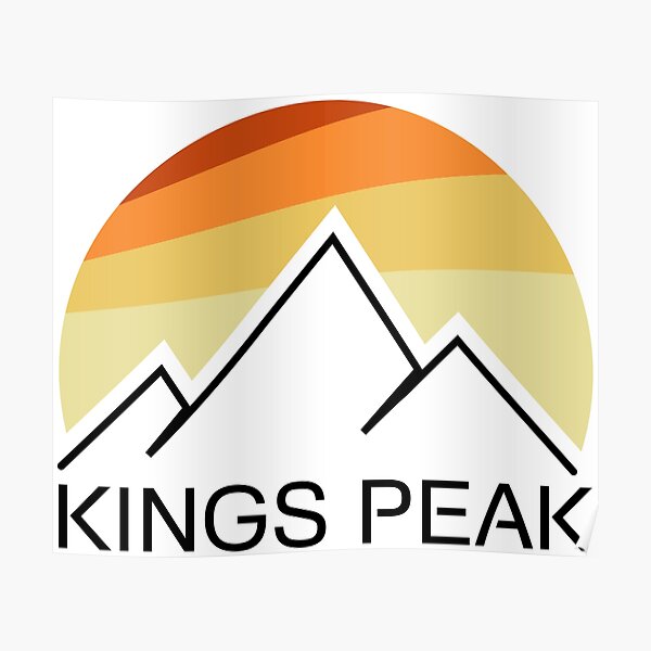 "Kings Peak Utah Retro" Poster for Sale by esskay Redbubble