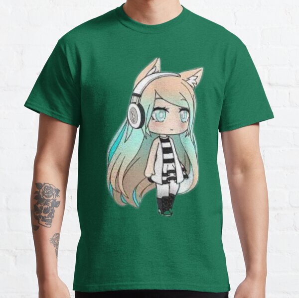 Novo anime gacha vida jogo kawaii 3d moda masculina camiseta