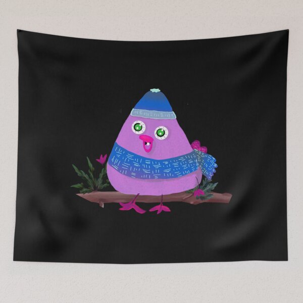Item preview, Oiseau texturé violet, fushia et bleu designed and sold by KhalilStamm.