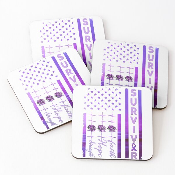 Item preview, Domestic Violence Strong Survivor Purple American Flag designed and sold by KudoAkai.