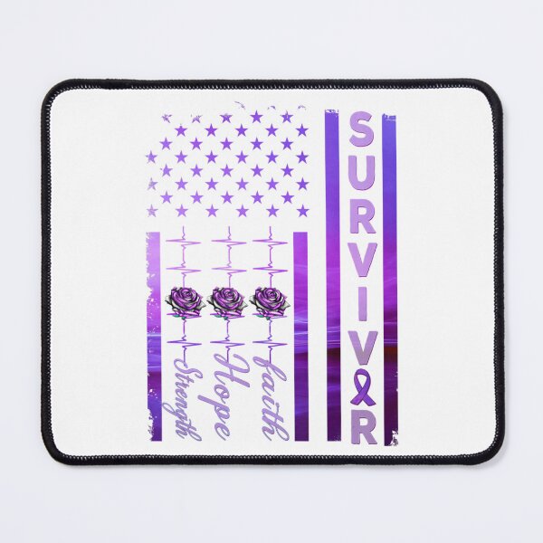 Item preview, Domestic Violence Strong Survivor Purple American Flag designed and sold by KudoAkai.
