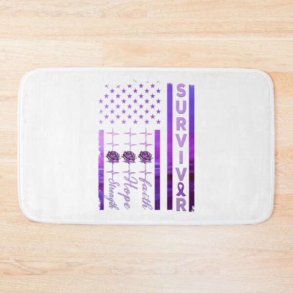 Item preview, Domestic Violence Strong Survivor Purple American Flag designed and sold by KudoAkai.