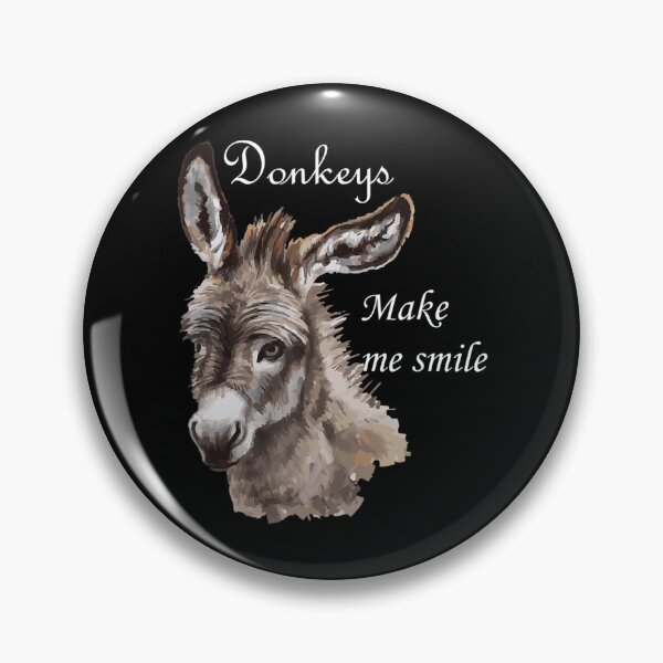 Item preview, Donkeys Make Me Smile Cute Miniature Donkey Mini Donkey designed and sold by KudoAkai.