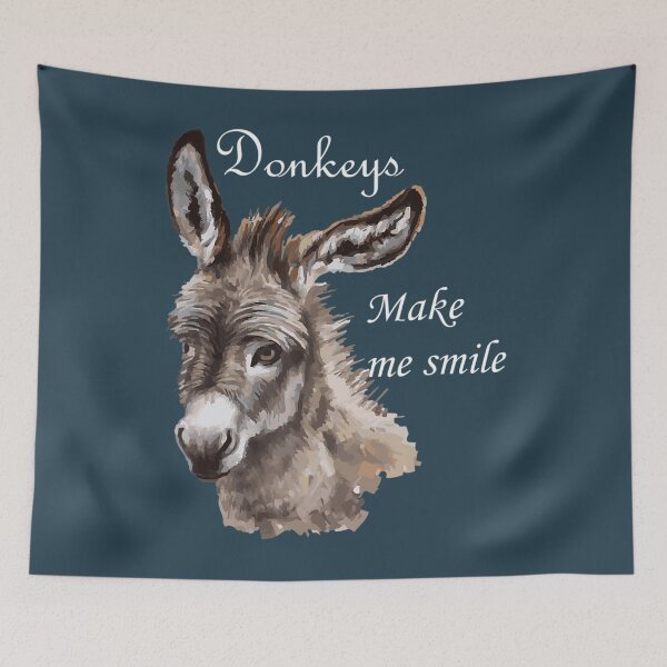 Item preview, Donkeys Make Me Smile Cute Miniature Donkey Mini Donkey designed and sold by KudoAkai.