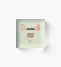 strong coffee workout Acrylic Block
