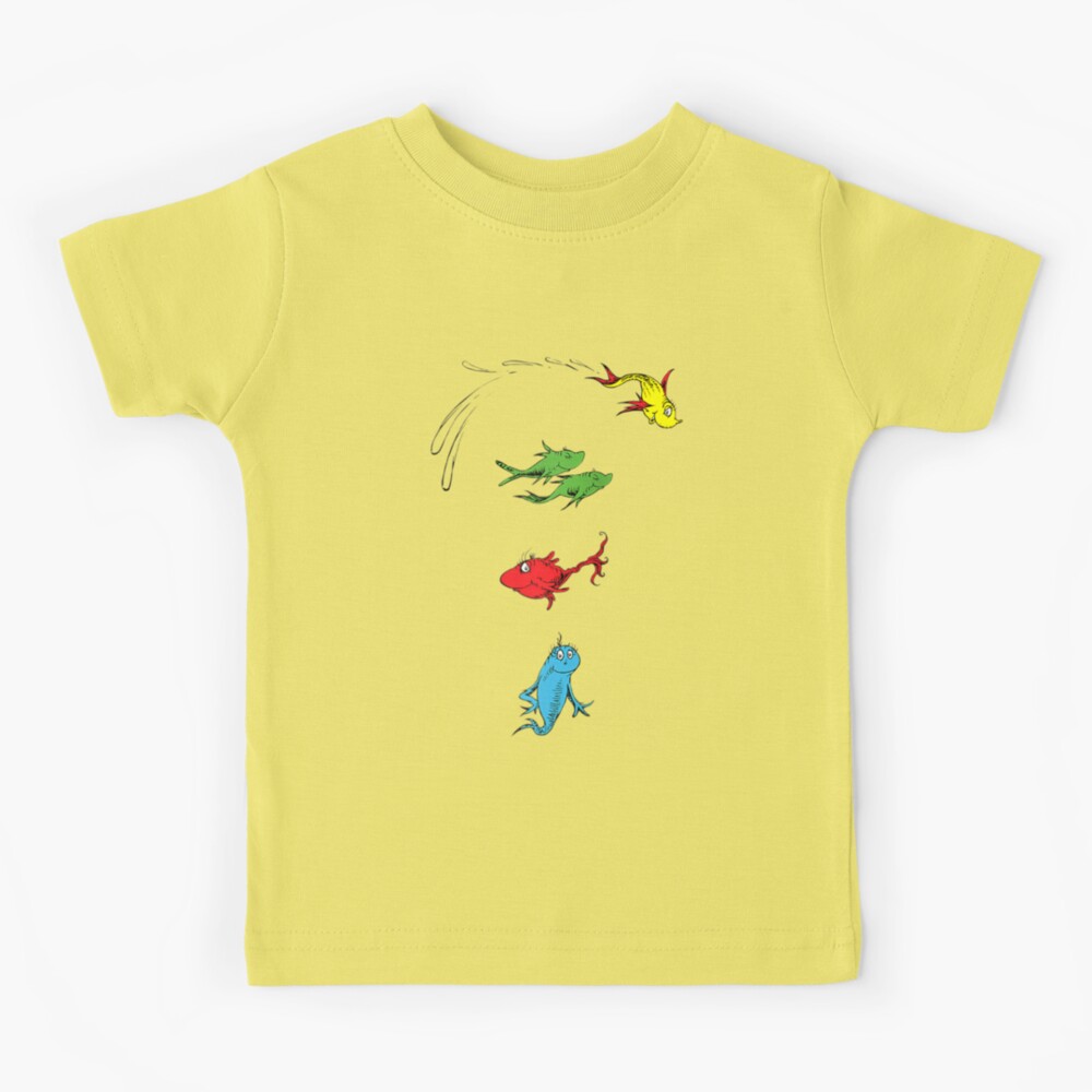 Dr. Seuss One Fish Two Fish Red Fish Blue Fish Kids T-Shirt for Sale by  KudoAkai