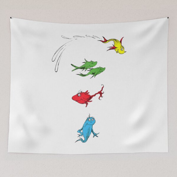 Item preview, Dr. Seuss One Fish Two Fish Red Fish Blue Fish designed and sold by KudoAkai.