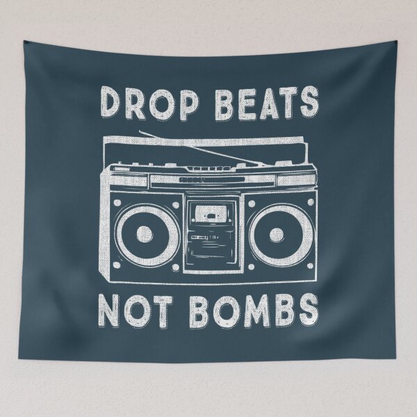 Item preview, Drop Beats Not Bombs Anti-War Boombox Music Peace designed and sold by KudoAkai.