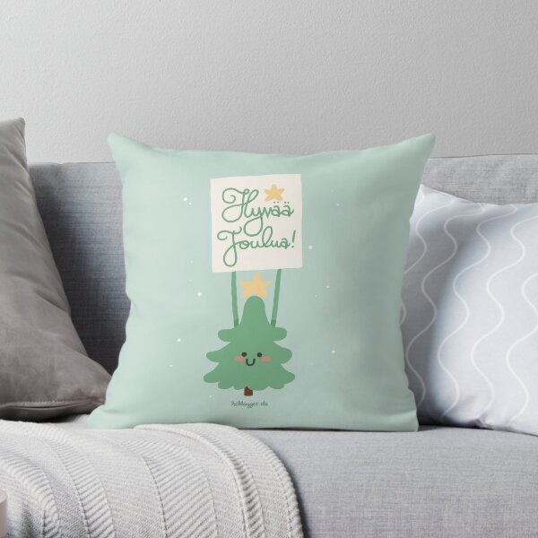 Hyvää Joulua! Throw Pillow
