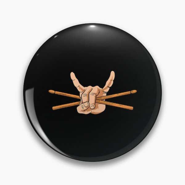 Item preview, Drumsticks Drummer Drum Player Rock And Roll Hand Sign designed and sold by KudoAkai.