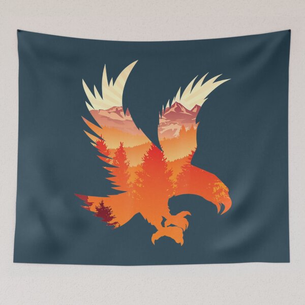 Item preview, Eagle National Bird Patterned Landscape Wildlife designed and sold by KudoAkai.