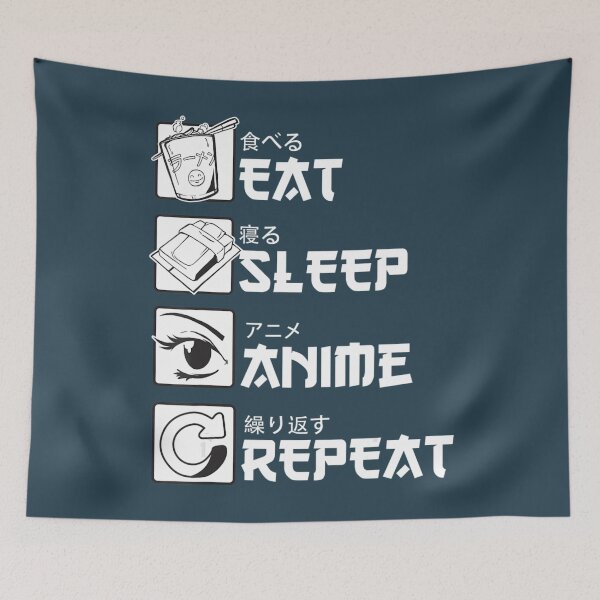 Item preview, Eat Sleep Anime Repea, Anime Manga Shirts designed and sold by KudoAkai.