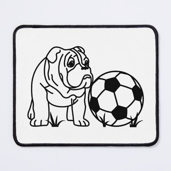 Item preview, Bulldog with Soccer Ball designed and sold by AMERICANCHEEZ.