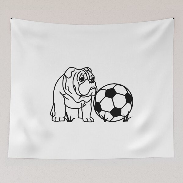 Item preview, Bulldog with Soccer Ball designed and sold by AMERICANCHEEZ.