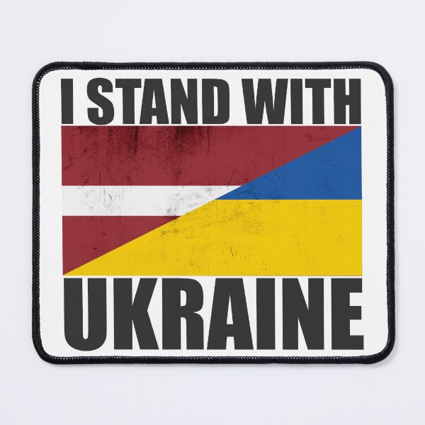 Item preview, Latvians Stand With Ukraine - Vintage Flags and Black Text designed and sold by ForUkraine2022.