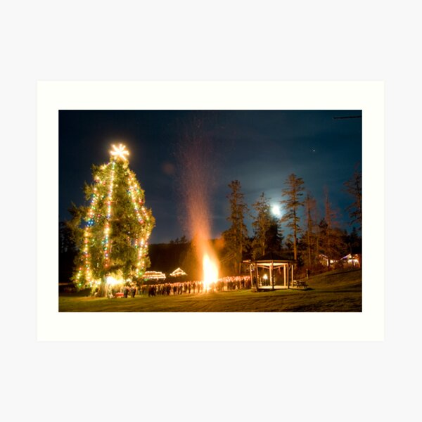 Moonrise on Christmas Eve, Mayne Island Art Print