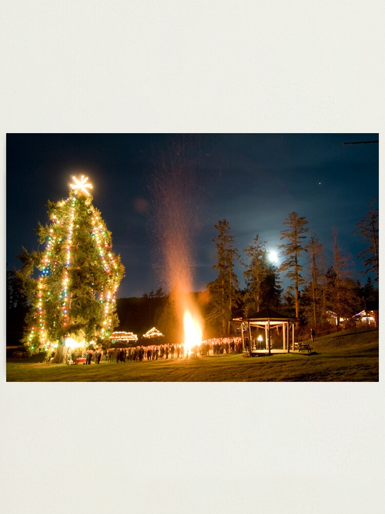 Alternate view of Moonrise on Christmas Eve, Mayne Island Photographic Print