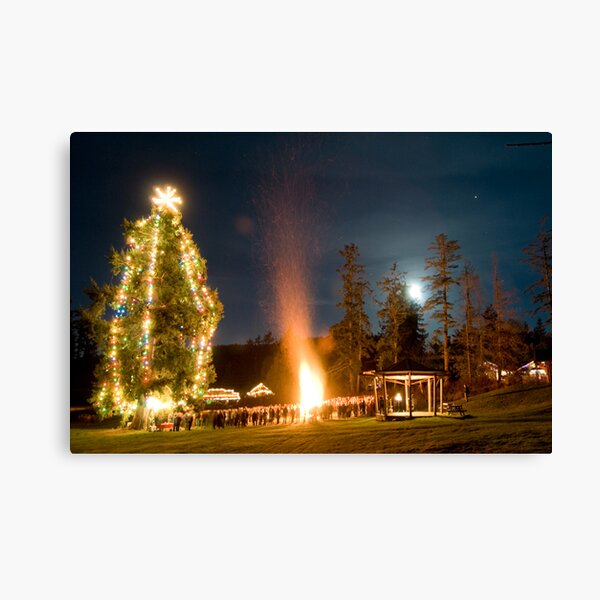 Moonrise on Christmas Eve, Mayne Island Canvas Print