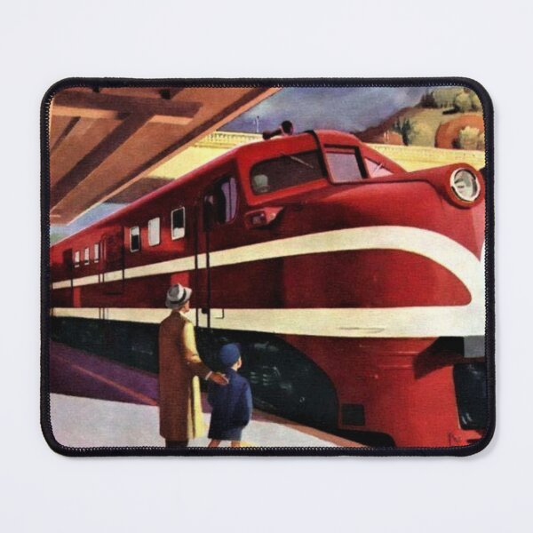 Item preview, Cartel clásico del arte del tren de ferrocarril de locomotora estadounidense de Edward Hopper designed and sold by Golido.
