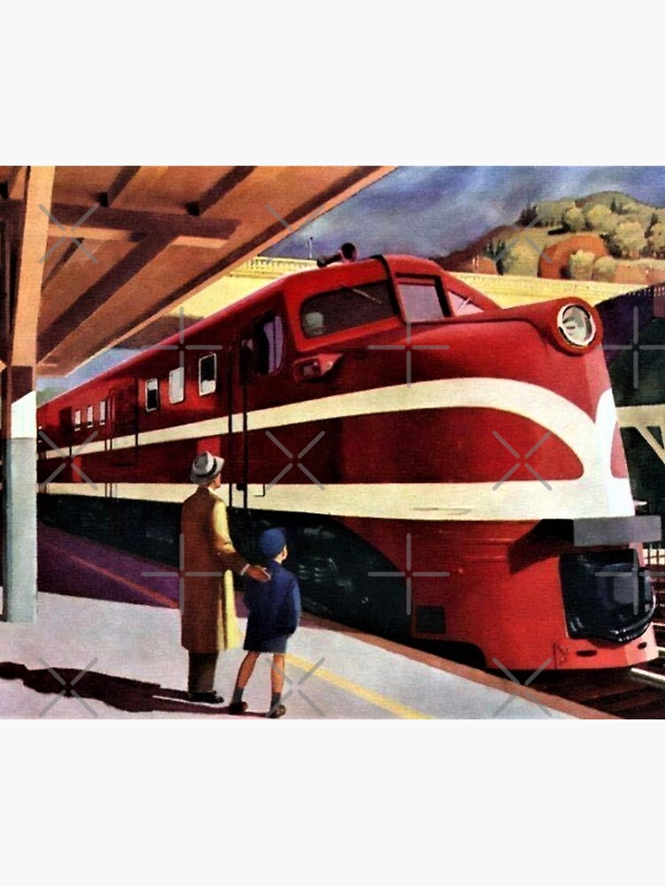 "American Railroad train art of Edward hopper classic poster " Poster for Sale by