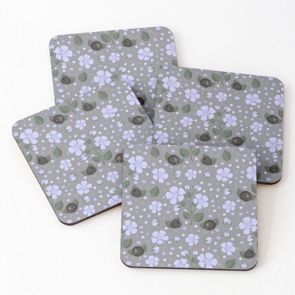 Item preview, Blackberry seamless pattern with grey background designed and sold by OM-lova.