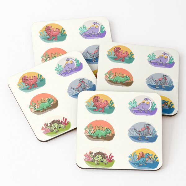 Aperçu de l'œuvre Différents types de dinosaures Dinos Stickerspack Tous les types de dinosaures Aloha Dinosaur créée et vendue par KLINESTORE.